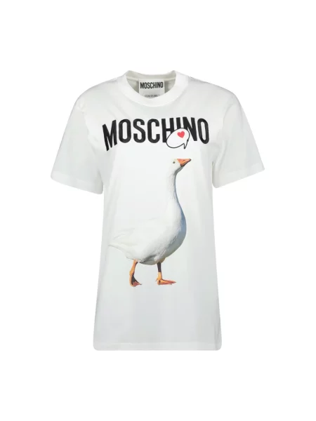 Koszulka Moschino z nadrukiem biała