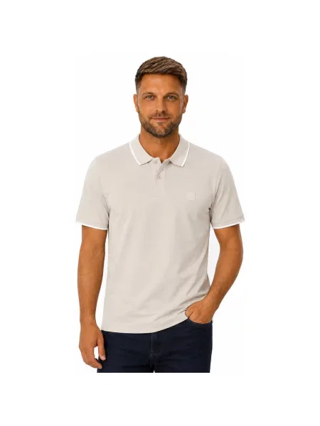 Tricou polo Boss gri