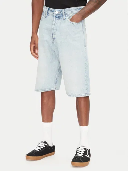 Jack&Jones Džínové šortky Ron Baggy Fit modrá
