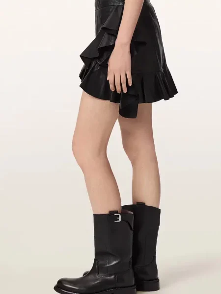 Кожаная юбка Allsaints