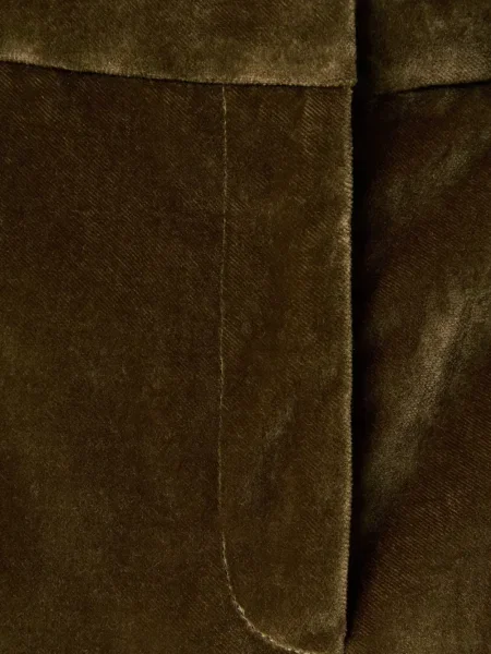 Pantaloni La Doublej de catifea verde