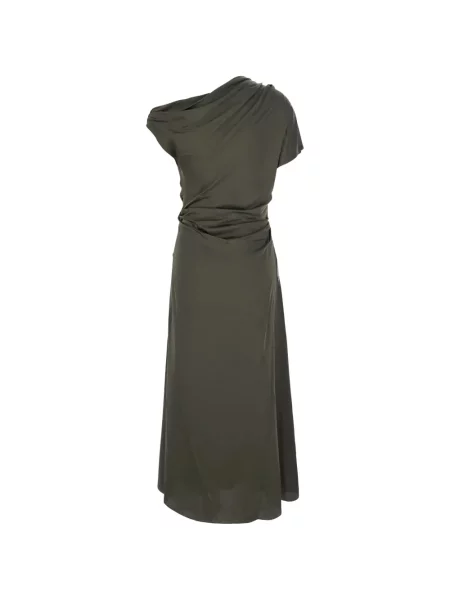 Rochie midi Simkhai cu volane drapată verde
