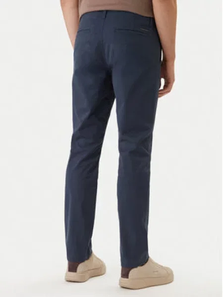 Calvin Klein Jeans Hlače iz tkanine Mornarsko modra