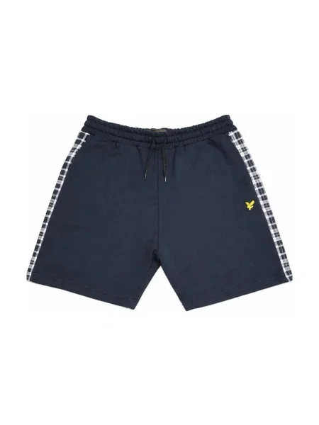 Pantaloni scurți Lyle & Scott în carouri albastru