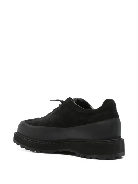 Sneakerși Stone Island cu șireturi din piele de căprioară cu strasuri negru