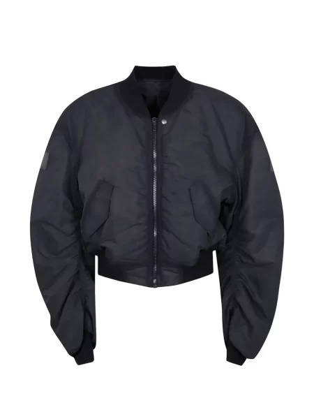 Decupat geacă bomber Rick Owens cu volane gri