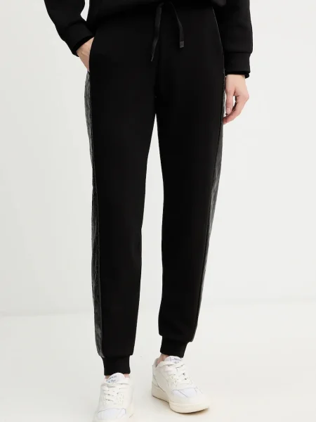 Armani Exchange pantaloni de trening uni negru