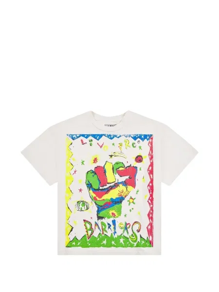 Tricou Barriers cu imagine alb
