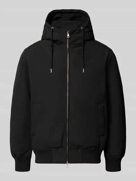 Kurtka z kapturem i wpuszczane model TRACE' Jack & Jones czarna
