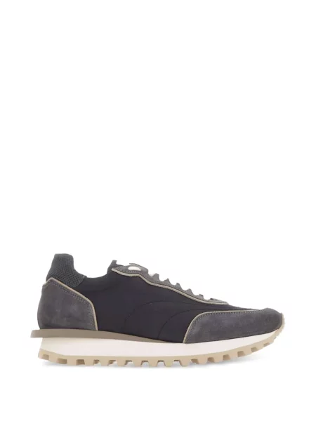 Sneakerși Eleventy din piele de căprioară gri