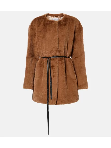 Geacă Velvet de catifea bej