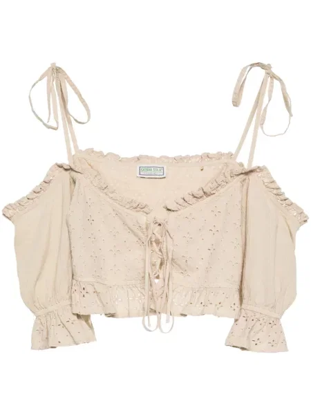 Top Guess cu broderie