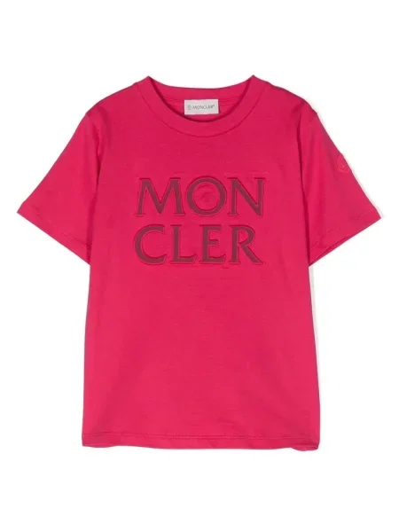 Koszulka dziecięca Moncler Enfant różowa