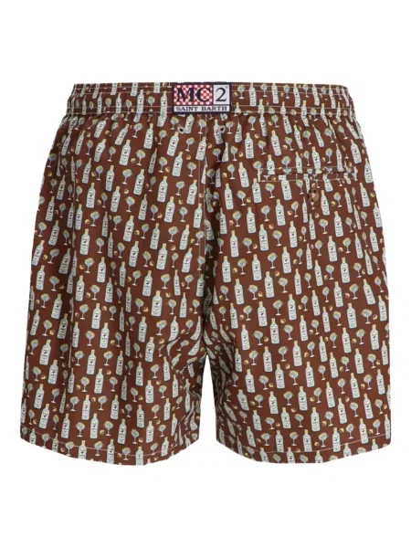 Slip de baie Mc2 Saint Barth cu imagine maro