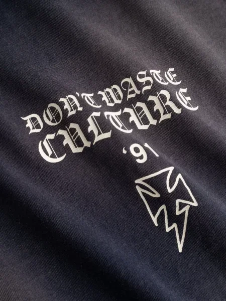 Tricou Don't Waste Culture cu imagine albastru
