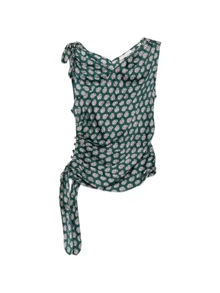 Top Dôen cu imagine cu model paisley verde