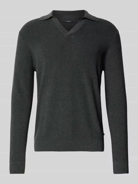 Sweter z dzianiny z prążkowanymi wykończeniami model ‘kollo’ Matinique