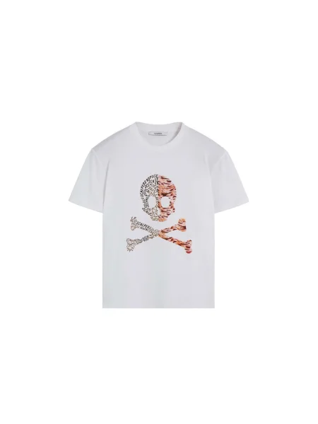 Scalpers Tricou maro amestecat / negru alb