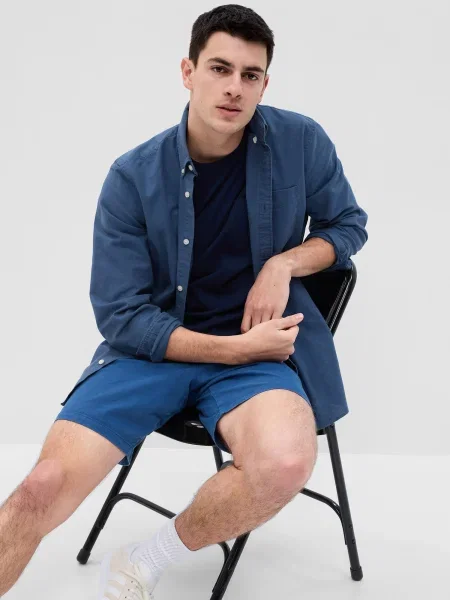 Klasická keprová košile Gap modrá