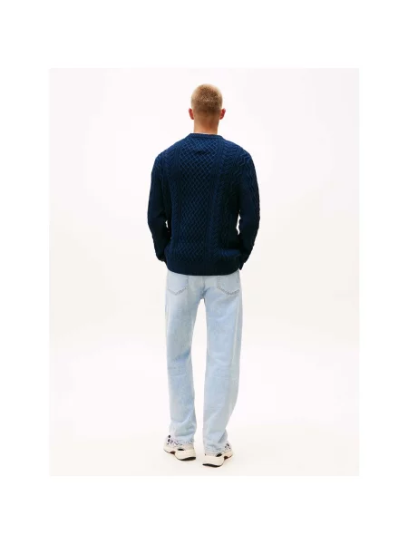 Sveter Tommy Jeans modrá
