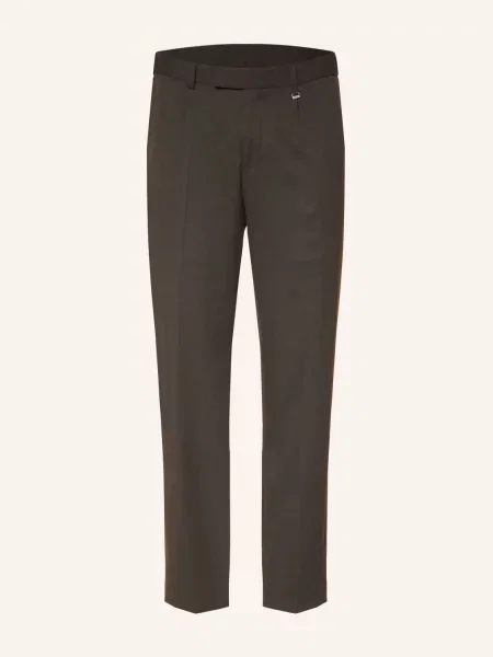 Paul Oblekové Kalhoty Střih Slim Fit dark brown hnědé