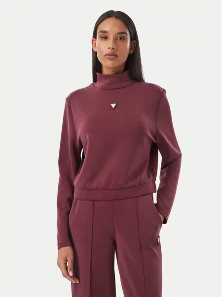Guess Bluza Bordowy