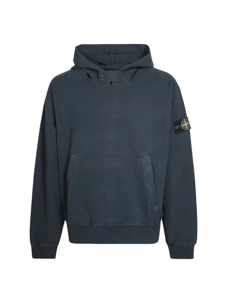 Bluza z kapturem Stone Island z kapturem z kamieniami zielona