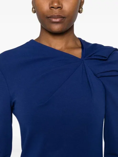Rochie maxi Emporio Armani lungă de costum albastru