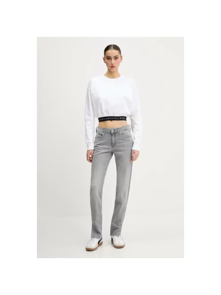 Karl Lagerfeld Jeans bluza gładka biały