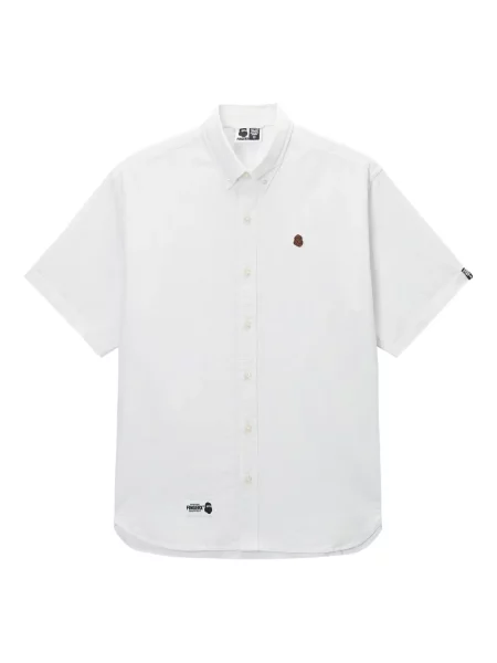 Krátká košile Fingercroxx s výšivkou bílá
