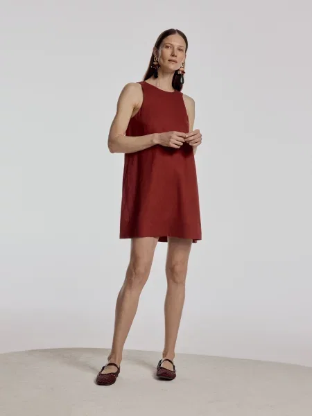 Reserved Лляна сукня мідний 