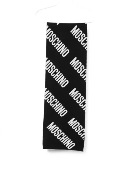 Fular Moschino cu autograf negru