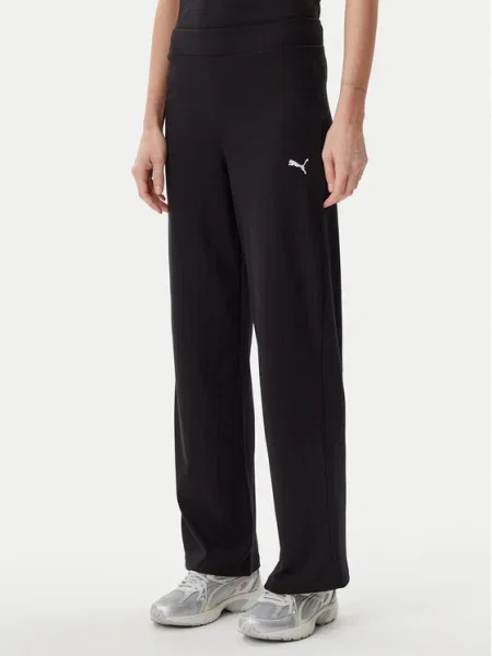 Puma Pantaloni trening Ess Elevated Straight Fit negru