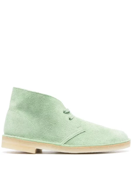 Ghete desert Clarks Originals cu șireturi din dantelă verde