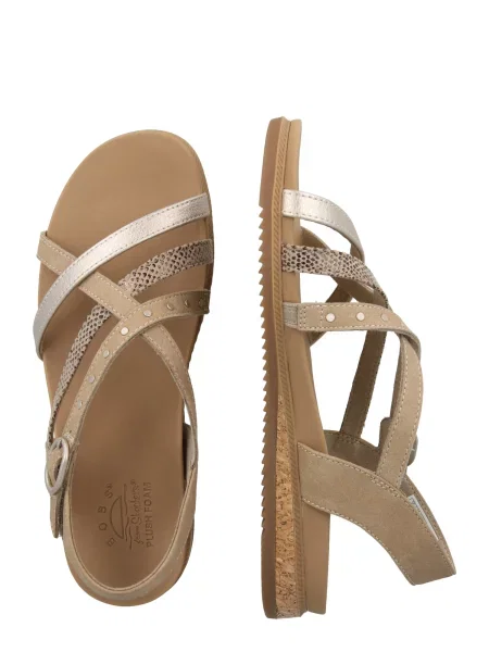 SKECHERS Sandale DESERT KISS LOW SEASIDE SLI tamno / zlatna / taupe siva smeđa