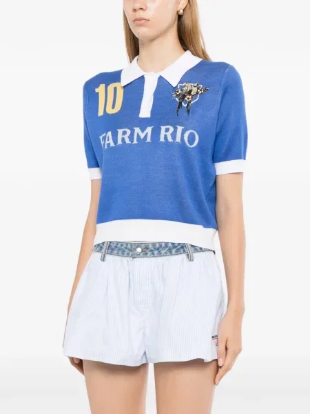 Tricou polo Farm Rio albastru