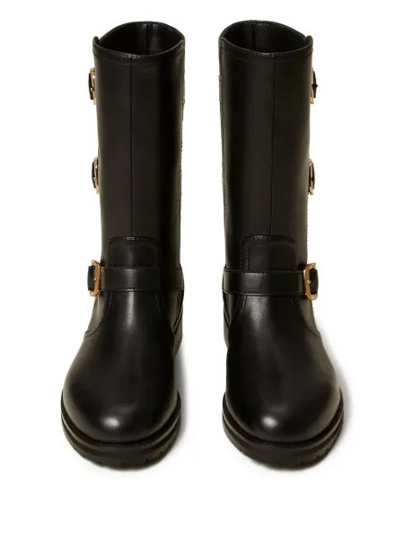 Botine Twinset cu cataramă biker negru