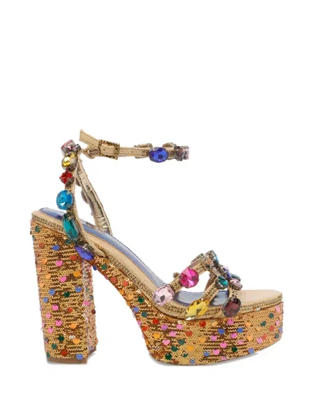 Sandály Kurt Geiger London na platformě zlaté