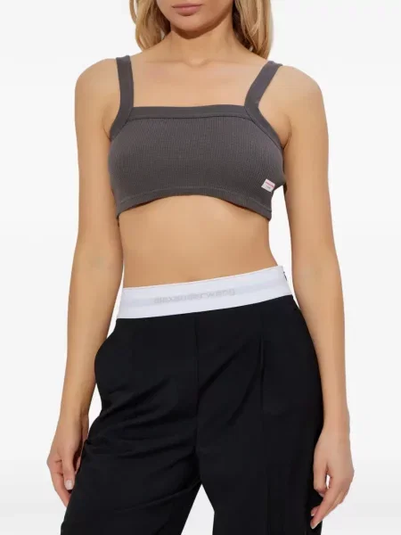 Top Alexander Wang tricotate cu autograf gri