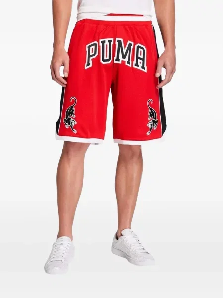 Pantaloni scurți Puma plasă roșu
