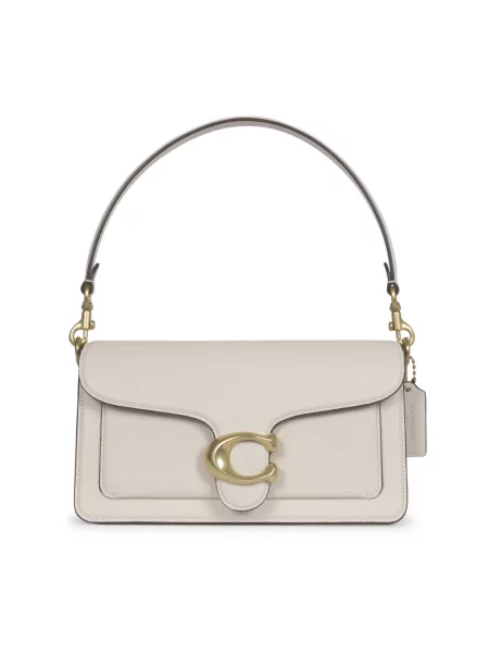 Coach torebka skórzana Tabby 26 beżowy biała