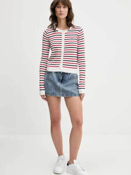 Tommy Jeans kardigan dámský červený