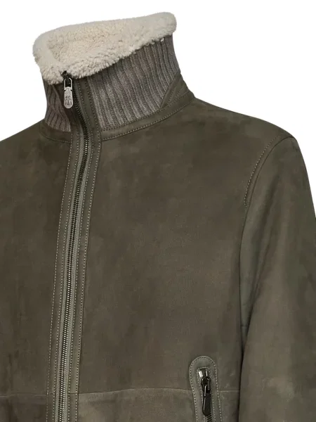 Geacă Brunello Cucinelli tricotate verde