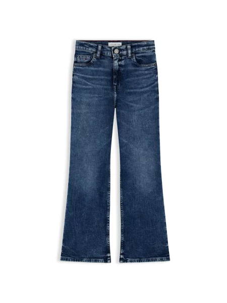 Džínsy so strihom ku čižmám Tommy Hilfiger modrá