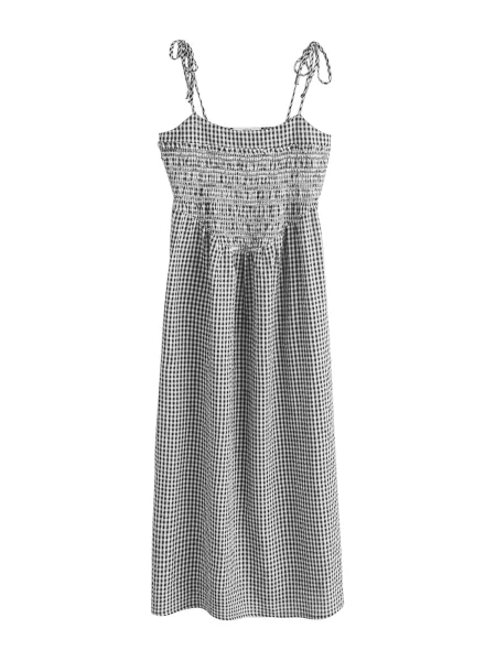 Next Rochie de vară negru / negru amestecat alb