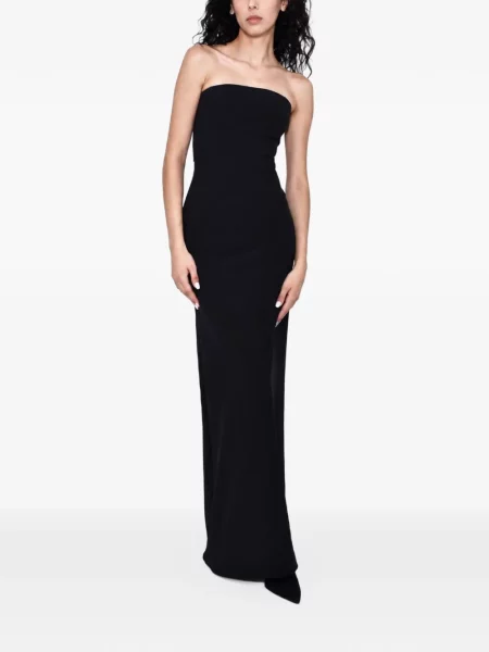 Rochie maxi Tania Orellana fără bretele negru