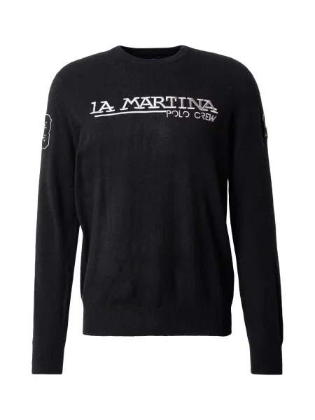 La Martina Pulover / argintiu negru