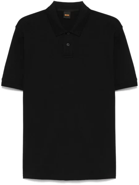 Polo Boss cu broderie negru