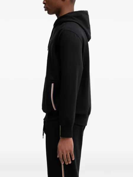 Hanorac cu glugă Paul Smith cu dungi negru