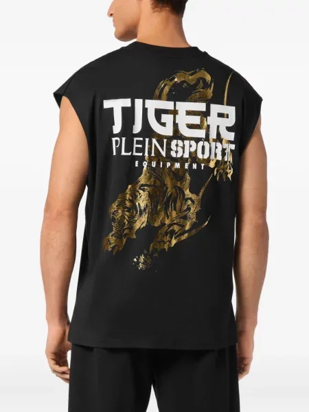 Košile Plein Sport s tygřím vzorem černá